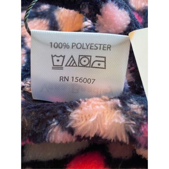 VERA BRADLEY L/XL Fleece Hooded Robe in LOVE YOU LOTS NAVY - Picture 8 of 8